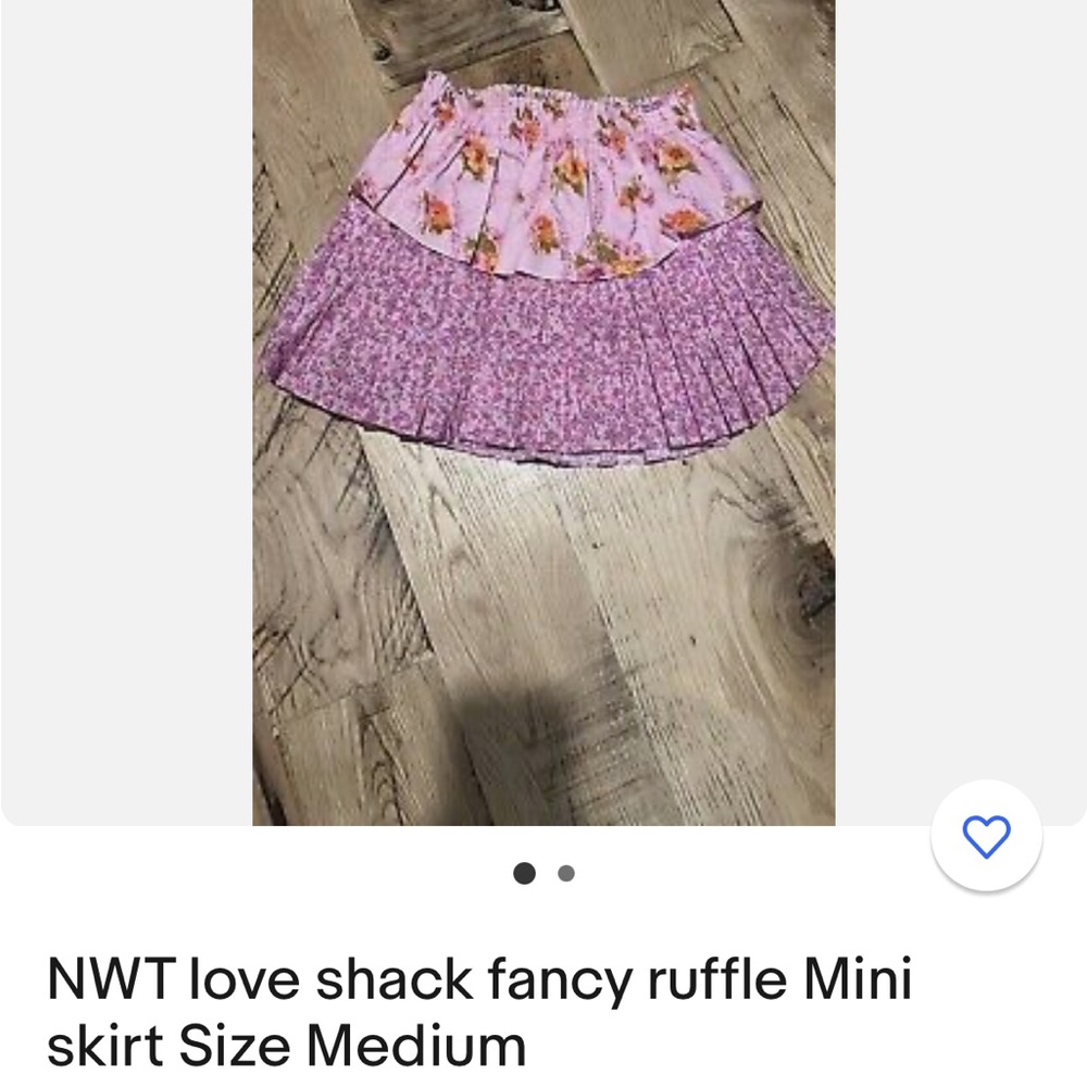 Love shack fancy ruffle mini skirt